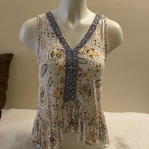 Floral Print Sleeveless Top Made in India